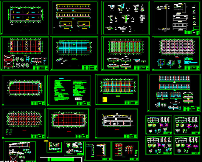 石嘴山二层全钢结构超市图纸