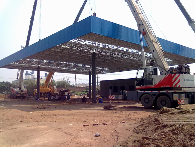 石嘴山加气站网架工程